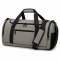 Borsone da viaggio 50 x 25 x 28 cm in tessuto sintetico grigio con tracolla e tasche con zip