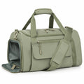 Borsone da viaggio 50 x 25 x 30 cm in tessuto sintetico verde salvia con tracolla regolabile e scomparto per scarpe