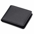 Portafoglio da uomo 12 x 9.5 x 2 cm in materiale sintetico nero effetto pelle stile pieghevole