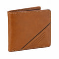 Portafoglio bifold 12 x 2 x 9.5 cm in similpelle marrone - tasche portacarte
