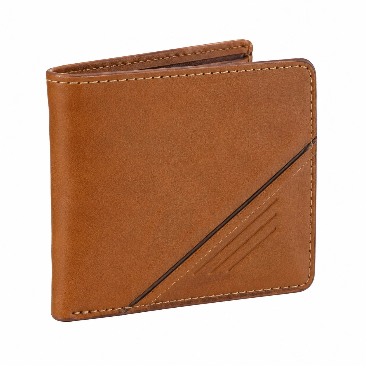 Portafoglio bifold 12 x 2 x 9.5 cm in similpelle marrone - tasche portacarte
