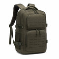Zaino tattico 30 x 20 x 45 cm in tessuto sintetico verde militare con tasche multiple